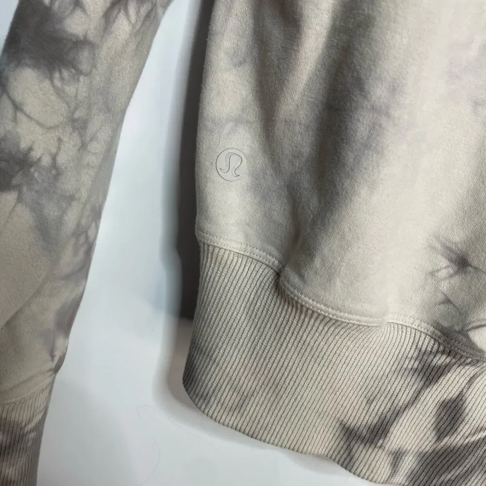 Lululemon‎ Grey Tie Dye Cropped Sweatshirt Small